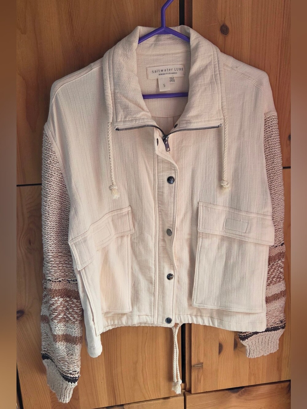 Saltwater Luxe Women's Cream Jacket Size Small
